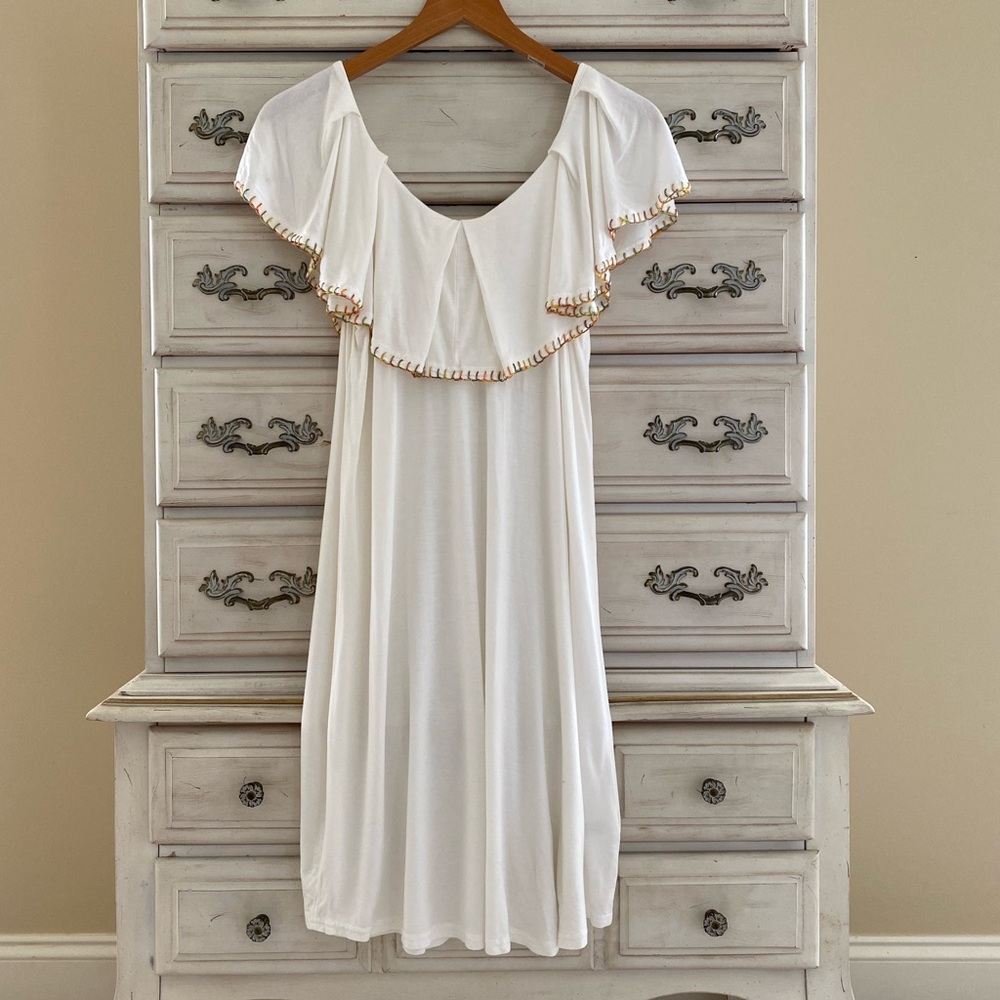 Vici White Ruffle Dress